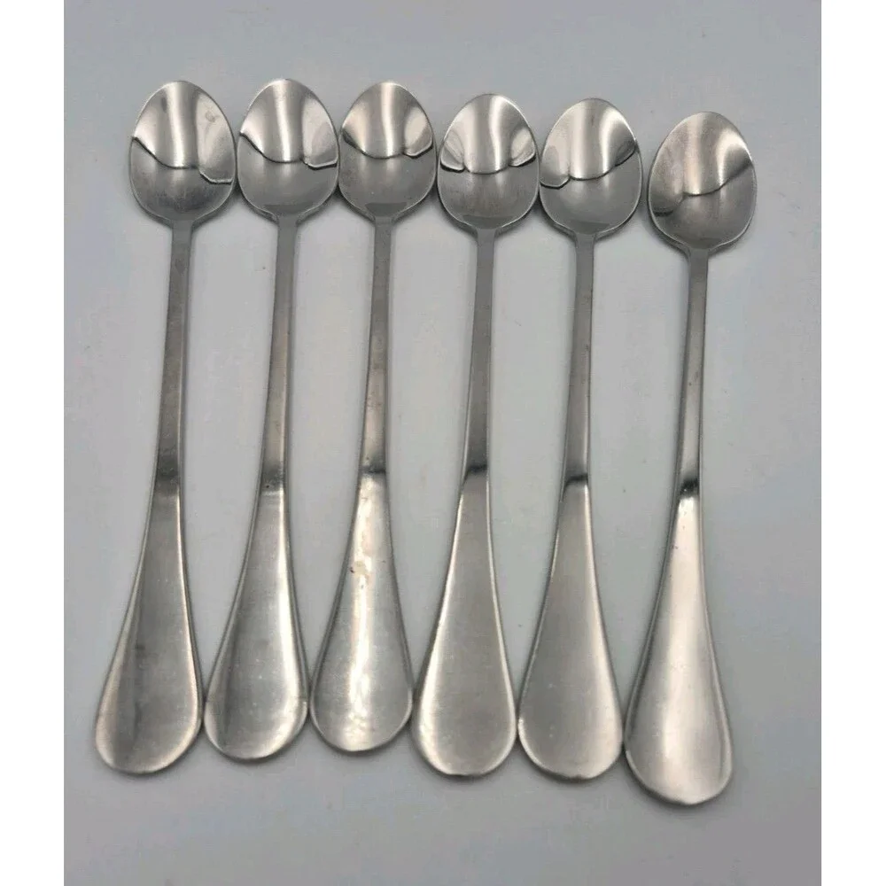 Vintage Of 6 Teaspoons Cambridge Stainless Steel Flatware 8